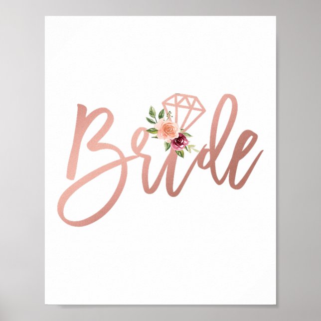 Womens Wedding Shower For Future Mrs Bride To Be F Poster (Front)