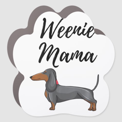 womens weenie mama design funny dachshund lover we car magnet