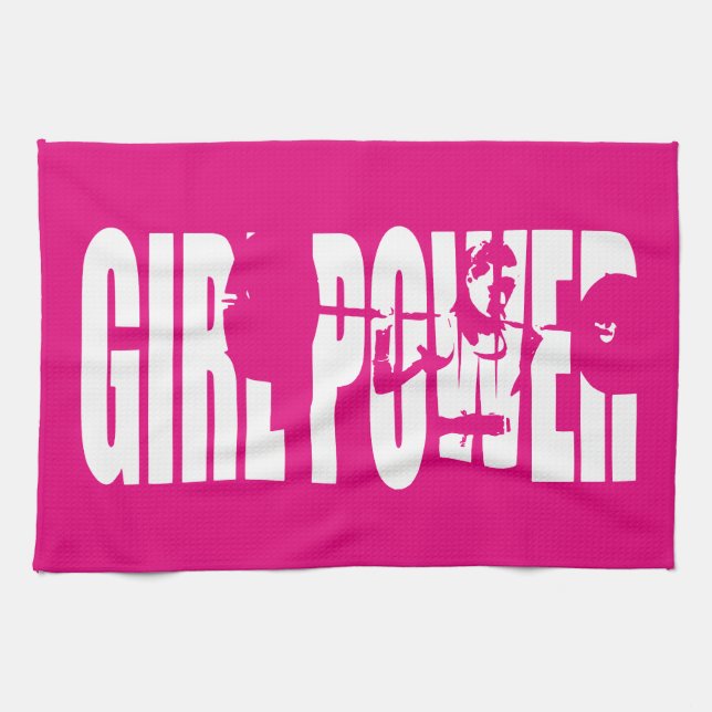 Women's Weightlifting Motivation - Girl Power Towel (Horizontal)