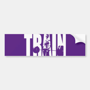 Women's Weightlifting Motivation - TRAIN Bumper Sticker