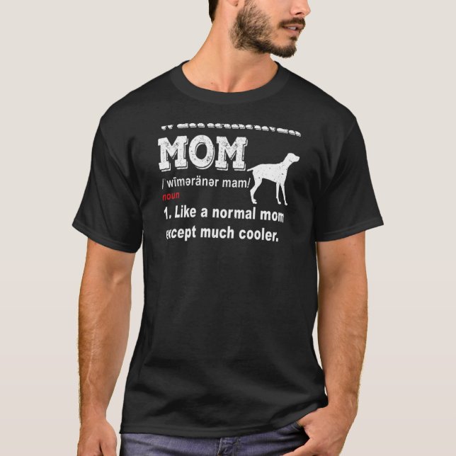 Womens Weimaraner Dog Vintage Mom T-Shirt (Front)