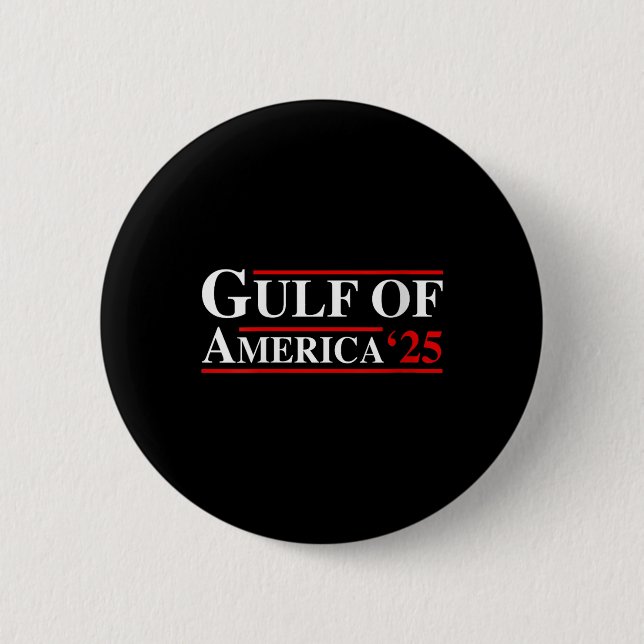 Womens Welcome To Americas Gulf - Funny Gulf Of Us Button (Front)
