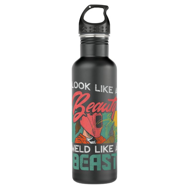 Womens Welder Outfit for a Female Welding welder f Stainless Steel Water Bottle (Front)
