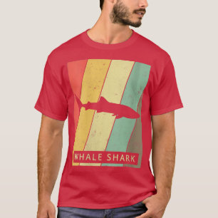 Womens Whale Shark Lover Vintage Retro Animal VNec T-Shirt