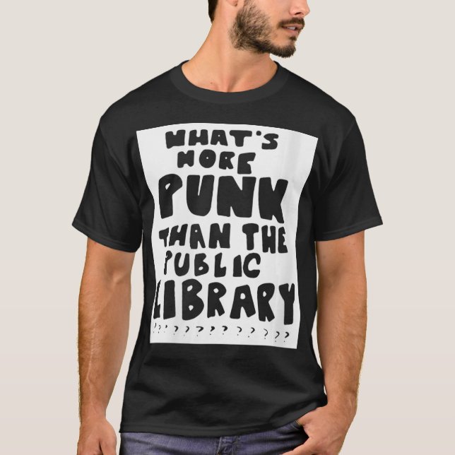 Womens Whats more punk than the public library Fun T-Shirt (Front)