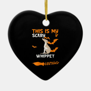 Womens Whippet Costume Halloween Lazy Scary Dog Ceramic Ornament
