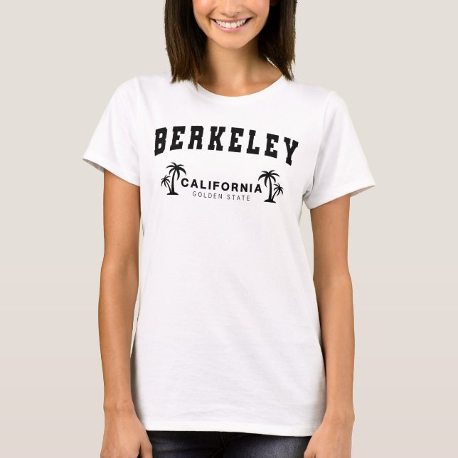 Women's White Berkeley , California T-Shirt (Front)