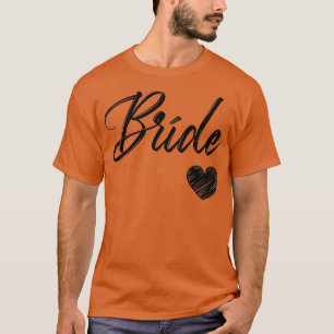 Womens White Bride Fiance Wedding Honeymoon Bachel T-Shirt
