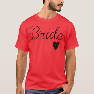 Womens White Bride Wedding Bachelorette Party  T-Shirt