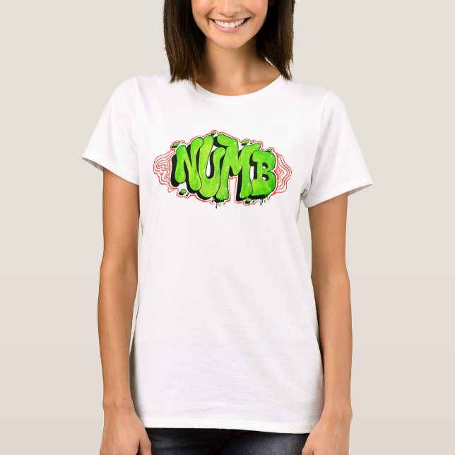Women's White Graffiti T-shirt (Front)