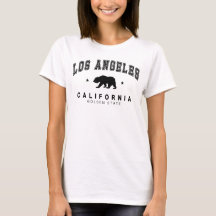 Women's White Los Angeles - Grizzly Bear Design