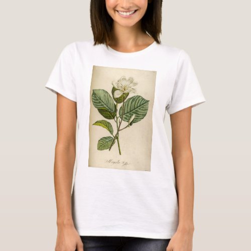 Womens White Magnolia T_Shirt