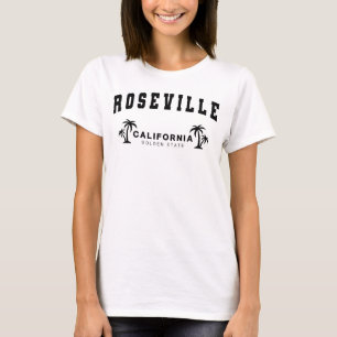 Women's White Roseville, California T-Shirt