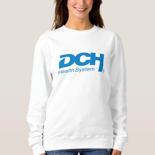Womens _ White _ Sweater _ Big DCH Blue Logo