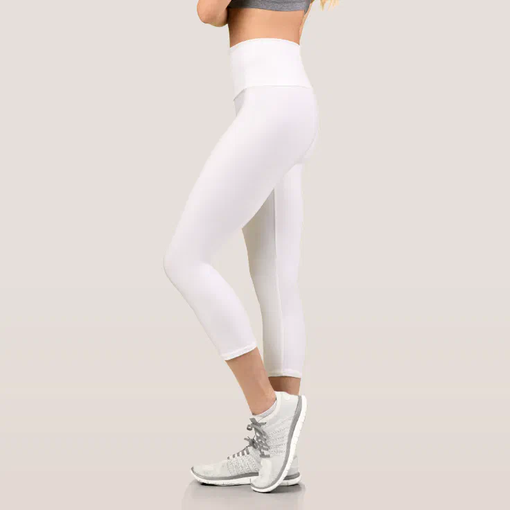 White Yoga Capri Leggings