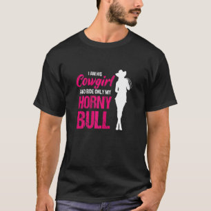 Womens Wild West Western Rodeo Bull Riding Cowgirl T-Shirt