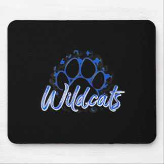 Womens Wildcats Blue Black Cheetah School Sports Mouse Pad
