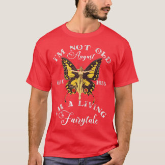 Womens Woman Born In August 1933, Birthday Vintage T-Shirt