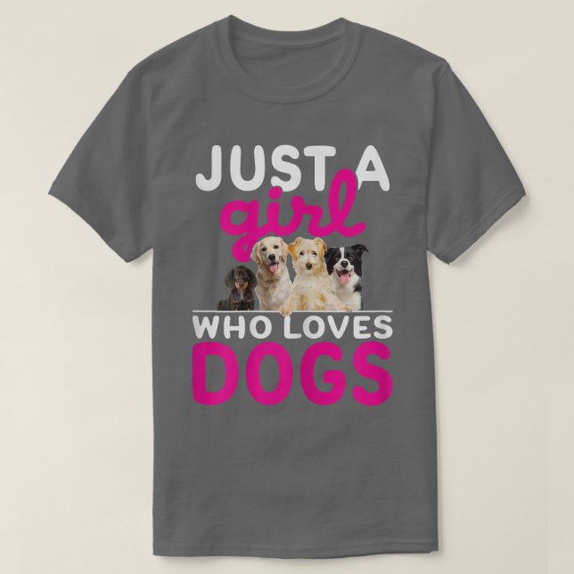 Womens Women Dog Training Lover Just A Girl Who Lo T-Shirt (Design Front)