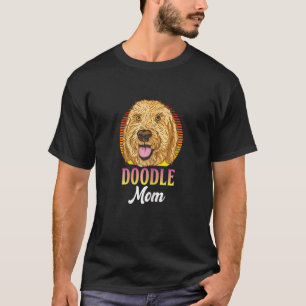 Womens Women Doodle Mom Retro Goldendoodle Dog Ow T-Shirt