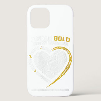 Womens Women Men Dad Mom Gold Daughter Childhood iPhone 12 Case