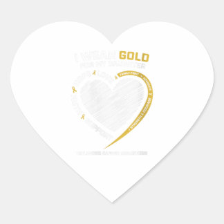 Womens Women Men Dad Mom Gold Daughter Childhood Heart Sticker
