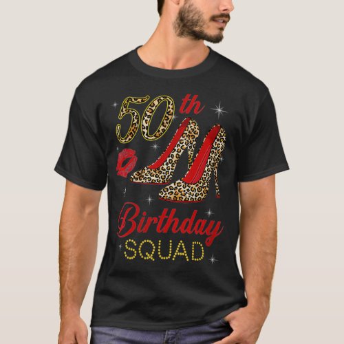 Womens Womens 50th Birthday Squad Stepping Into 50 T_Shirt