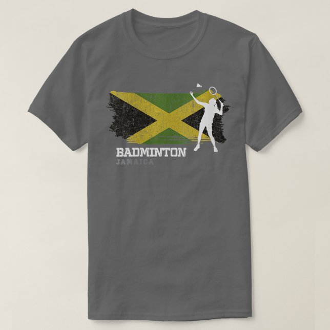 Womens Womens Badminton Jamaica Net Games Player B T-Shirt (Design Front)