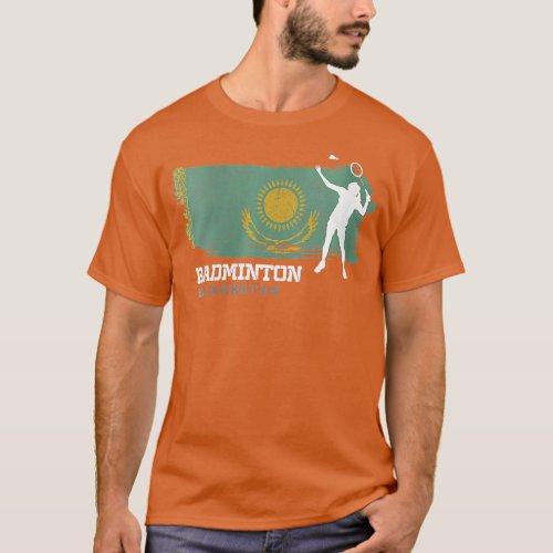 Womens Womens Badminton Kazakhstan Net Games Playe T_Shirt