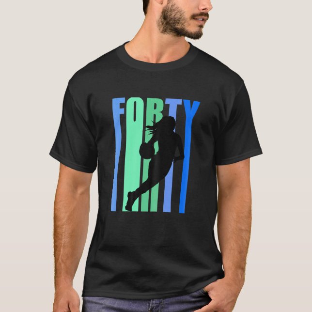 Womens Womens Basketball 40Th Birthday Player Shoo T-Shirt (Front)