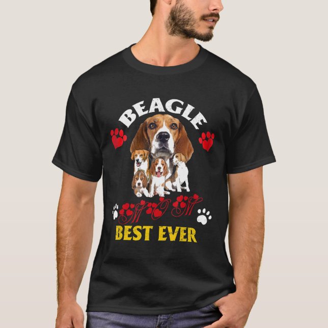 Womens Womens Beagle  Beagle Mom Best Ever T-Shirt (Front)