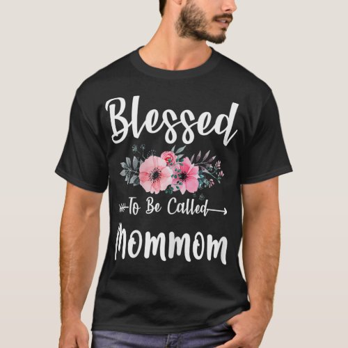 Womens Womens Blessed To Be Called Mommom Mothers T_Shirt