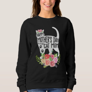 Womens Womens Cat Mom  Cute Bunny Siamese Eggs Eas Sweatshirt