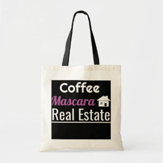 Womens Womens Coffee Mascara and Real Estate  Tote Bag