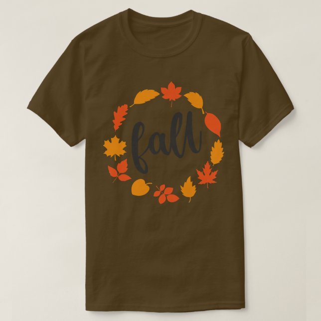 Womens Womens Fall, Fall With Leaves, Autumn T-Shirt (Design Front)