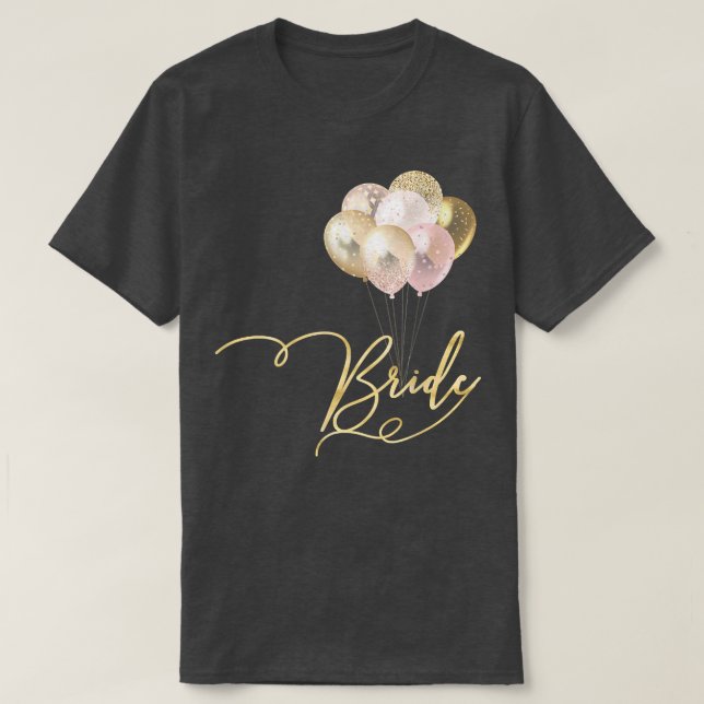 Womens Women's hen party team bride balloons  T-Shirt (Design Front)