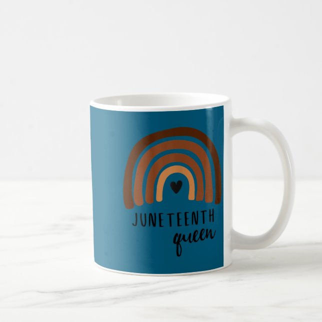 Womens womens juneteenth queen melanin love coffee mug (Right)