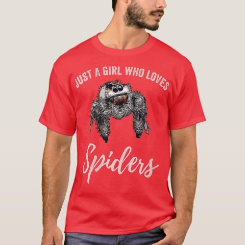 Womens Womens Just A Girl Who Loves Spiders Regal  T_Shirt