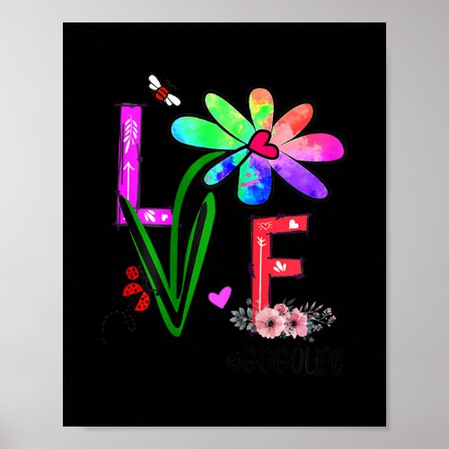 Womens Womens Love Gogo Life Daisy Flower Cute Poster