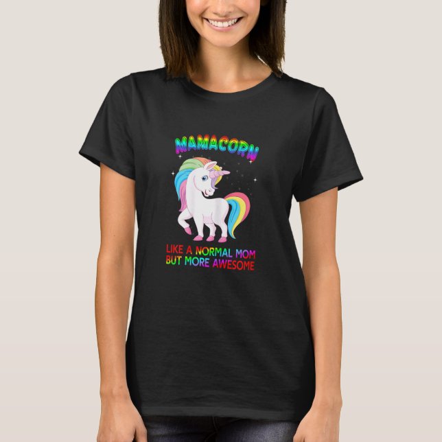 Womens Women's Mamacorn Unicorn Costume Mom Mother T-Shirt (Front)