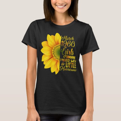Womens Womens March Girls 1960 T_Shirt Sunflower