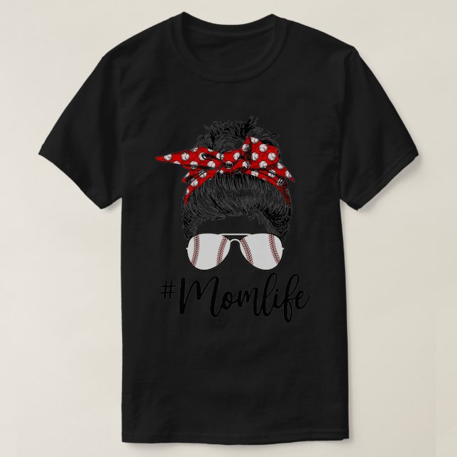 Womens Womens Mom Life Softball Baseball Mothers D T-Shirt (Design Front)