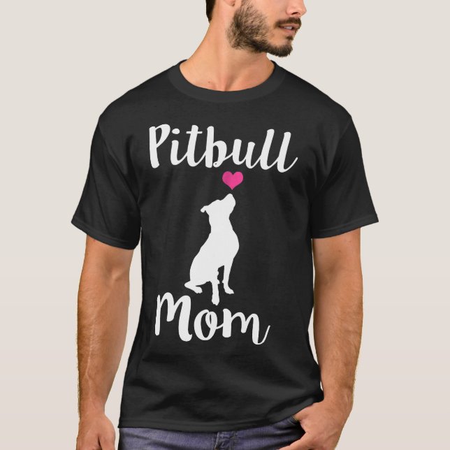 Womens Womens Pitbull Mom Pit Bull Dog Mama Gift N T-Shirt (Front)