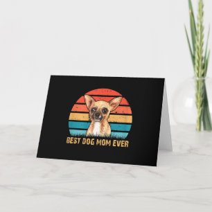Womens Womens Quote Best Dog Mom Ever Chihuahua Letterpress Thank You Card