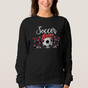 Womens Womens Soccer Mom Flower  Soccer Mom  Mothe Sweatshirt