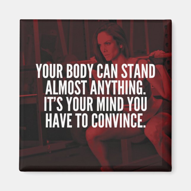 Women's Workout Inspirational Words Magnet (Front)