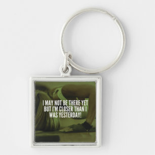 Women's Workout Motivational Words Keychain