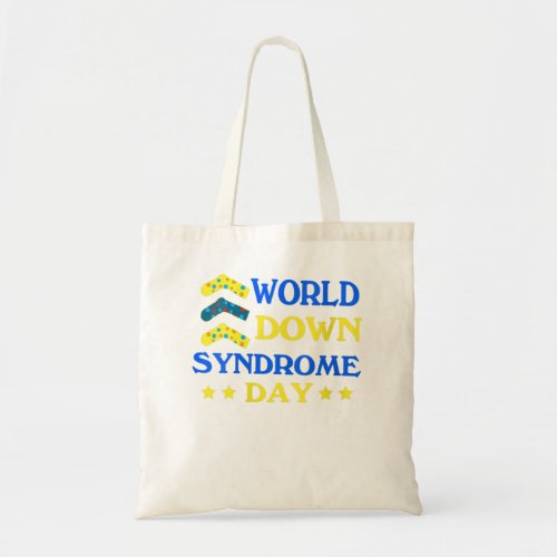 Womens World Down Syndrome Day Socks 3_21 Trisomy  Tote Bag