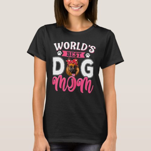 Womens Worlds Best Boxer Dog Mom  Mothers Day T_Shirt
