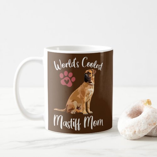 Womens WORLDS COOLEST MASTIFF MOM Dog Lover Coffee Mug